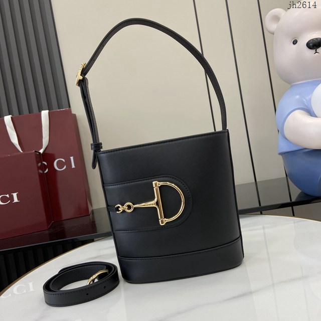 Gucci專櫃古馳2025春夏系列最新款檔案桶包手提單肩斜挎女包 jh2614型號：833665