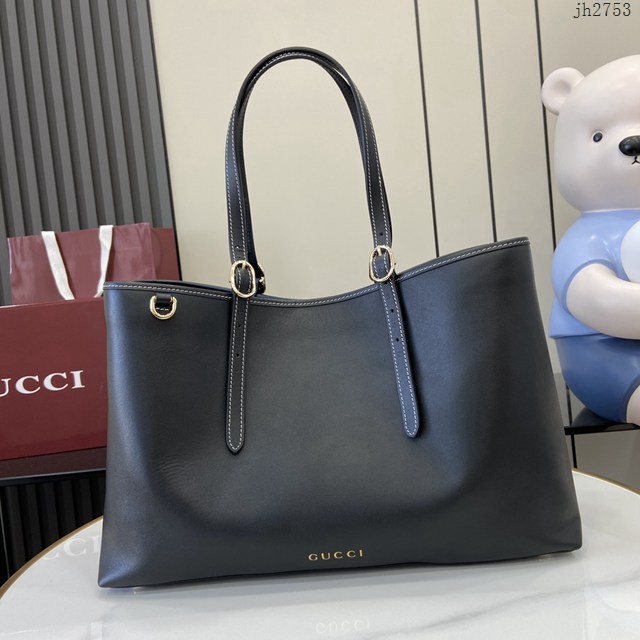 Gucci專櫃古馳最新款購物袋GG圖案條紋織大號肩背包 jh2753型號：815213