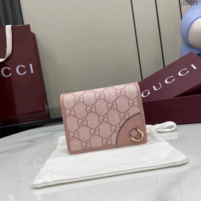 Gucci專櫃古馳最新款短夾錢包翻蓋短錢夾 jh2771型號：820692
