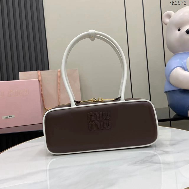 MIU MIU專櫃繆繆最新款Beau手袋25ss單肩包 jh2872型號：5BB173