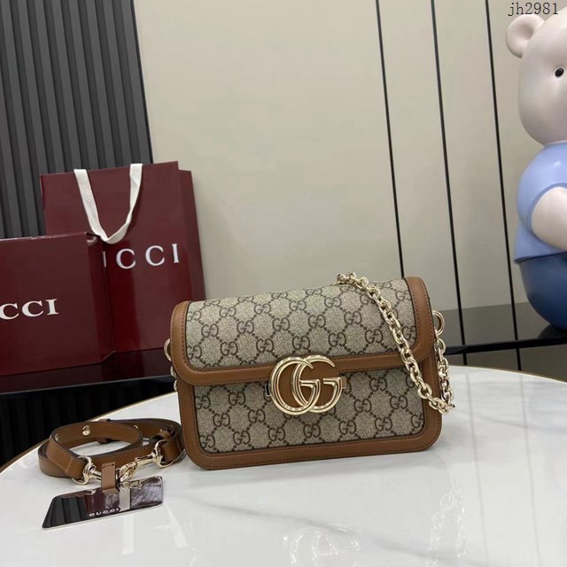 Gucci專櫃古馳最新款2025春夏Go系列鏈條肩背包 jh2981型號：826761