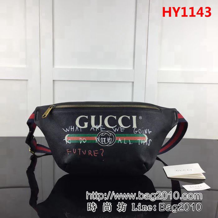 GUCCI古馳原單 新款專櫃品質原單貨實物實拍493869塗鴉 克色腰包 HY1143