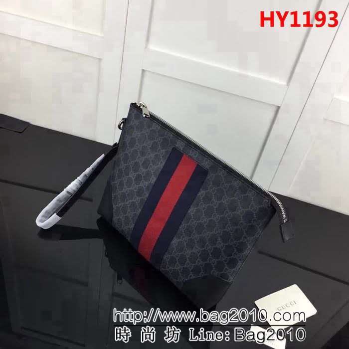 GUCCI古馳原單 新款專櫃品質原單貨實物實拍523603 啡pvc克皮手包 HY1193