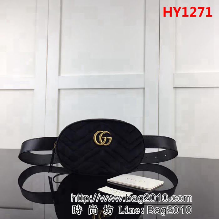 GUCCI古馳頂級原單 新款專櫃品質 實物實拍 476434克絨腰包 HY1271