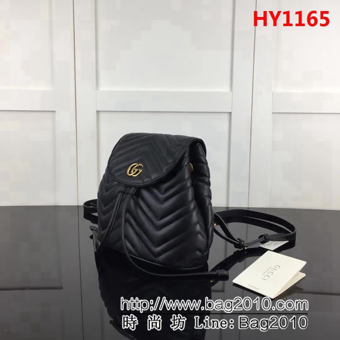 GUCCI古馳原單 新款專櫃品質原單貨實物實拍528129 克色雙肩背包 HY1165