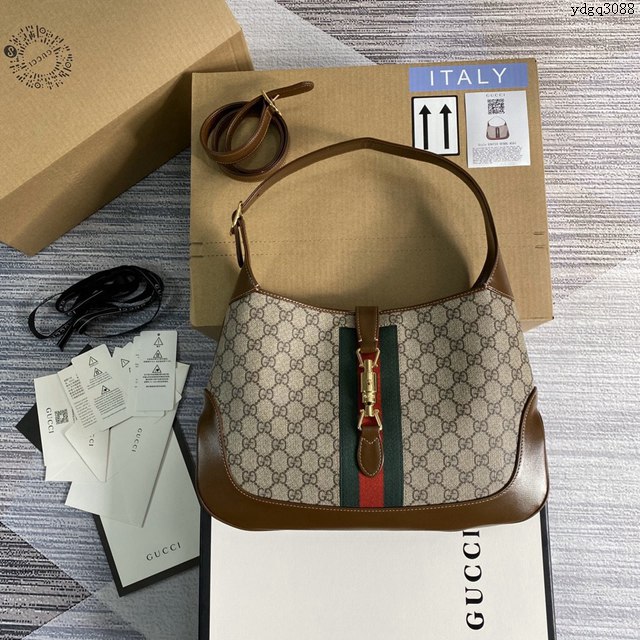 Gucci新款原廠皮女包 古馳vintage腋下包 Gucci2020經典百搭款女包 636710  ydg3088