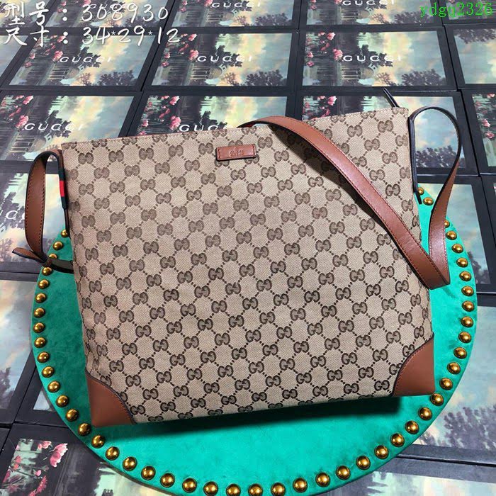 GUCCI 古馳男包 新款 308930 pvc配皮 雙G帆布 Gucci單肩斜挎包