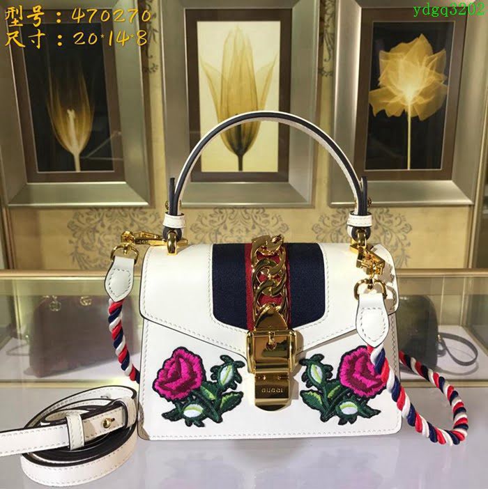 GUCCI古馳女包 新款 專櫃品質 470270 進口牛皮 原廠五金 Gucci手提包 古馳斜挎包  ydgq3202