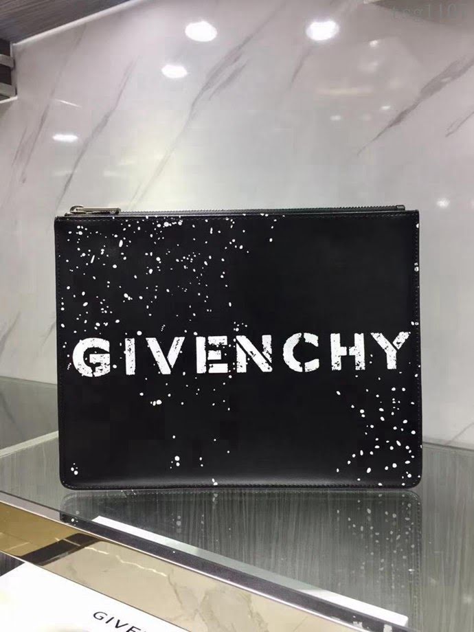GlVENCHY紀梵希 2018最新 熱賣款式 專櫃品質 頂級進口牛皮 原版五金 拉鏈手包 091888  tsg1107