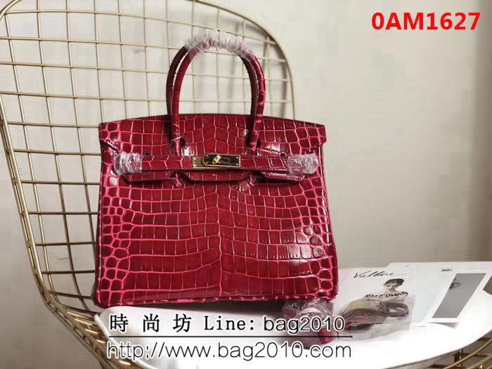 愛馬仕Hermes 鱷魚紋原版牛皮 鉑金包  0AM1627