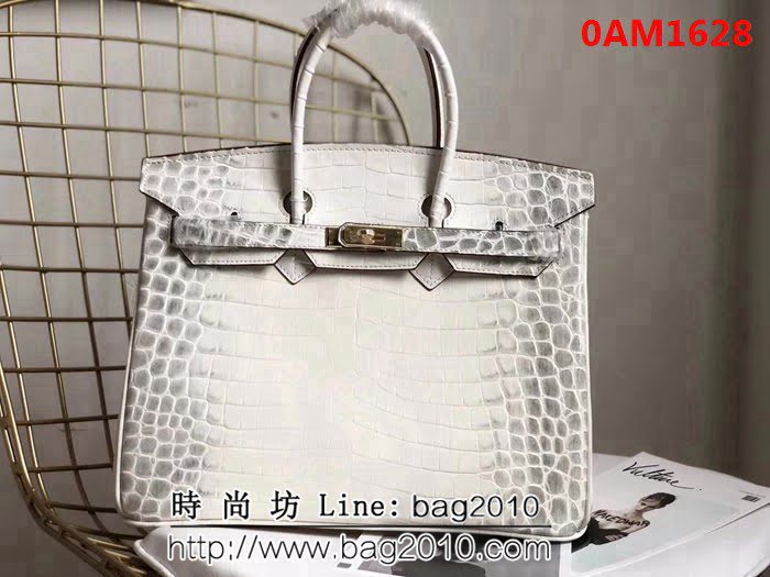 愛馬仕Hermes 鱷魚紋原版牛皮 鉑金包  0AM1628