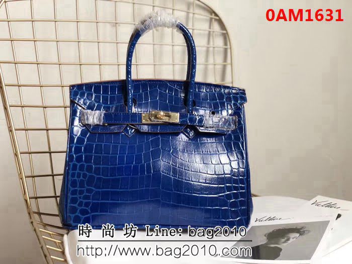 愛馬仕Hermes 鱷魚紋原版牛皮 鉑金包  0AM1631