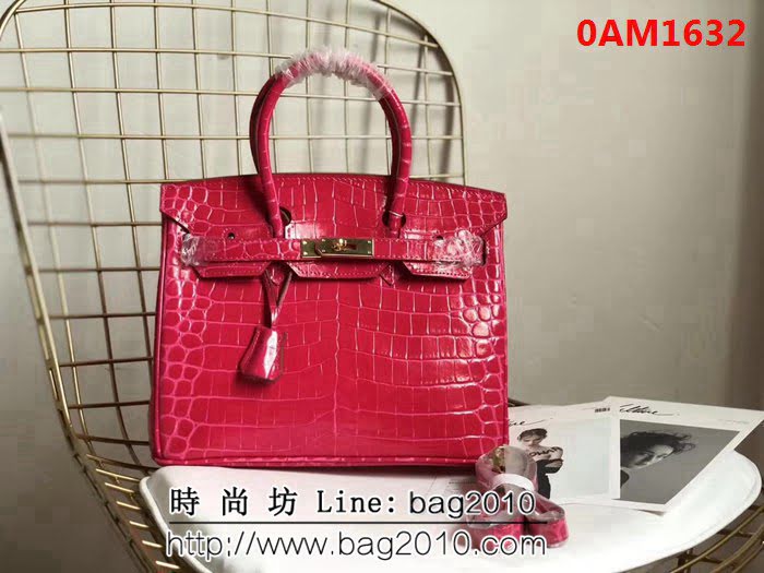 愛馬仕Hermes 鱷魚紋原版牛皮 鉑金包  0AM1632