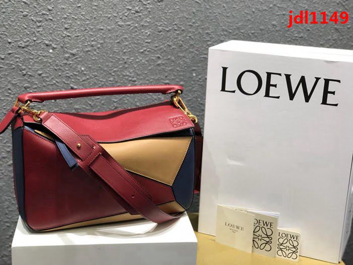 LOEWE羅意威  Loewe Puzzle乳酪拼色 專櫃同步 最新版本 小牛皮手提斜挎包  jdl1149