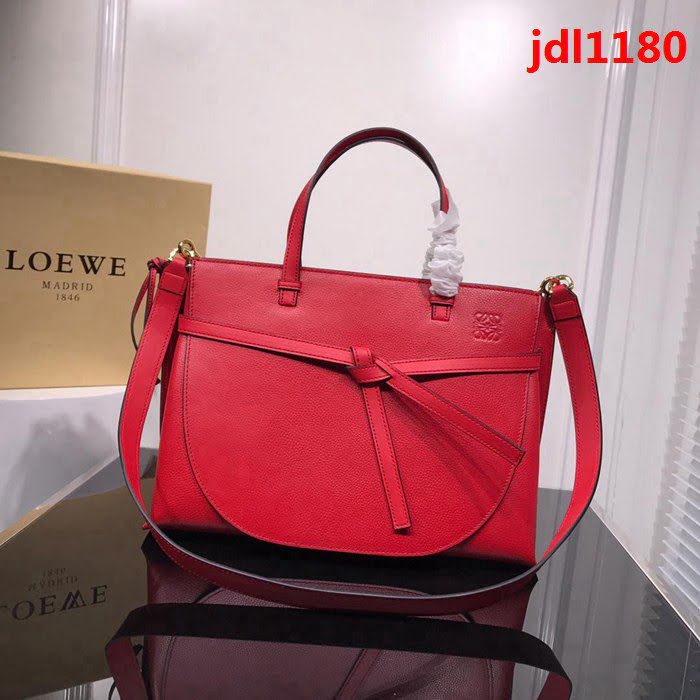 LOEWE羅意威 火爆款 原版荔枝紋大紅色 手提肩背包 6603#  jdl1180