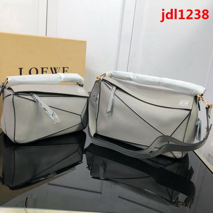 LOEWE羅意威 拼色熱銷款 puzzle bag 可折疊 牛皮手提肩背包 大小號 L0153  jdl1238