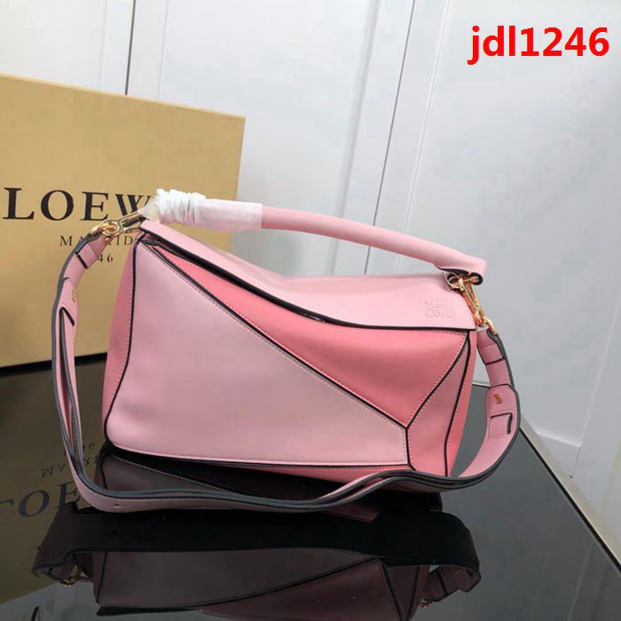 LOEWE羅意威 拼色熱銷款 puzzle bag 可折疊 牛皮手提肩背包 大小號 L0153  jdl1246