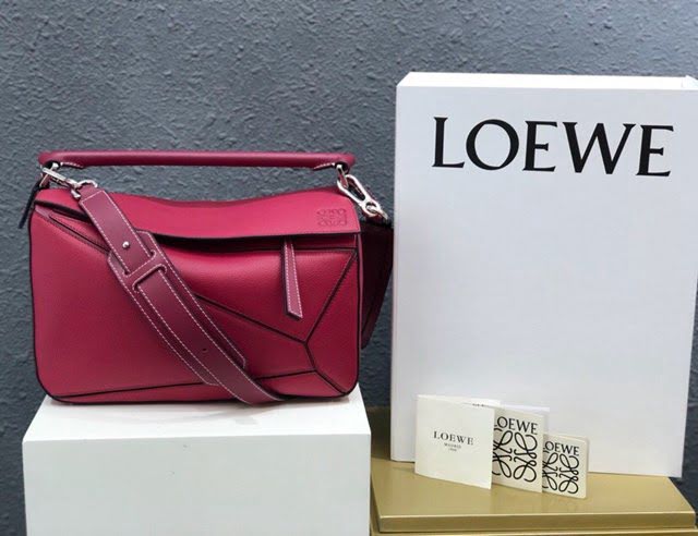 LOEWE經典爆款包包 羅意威中號Puzzle幾何拼接手提斜挎包 10171  tcl1145