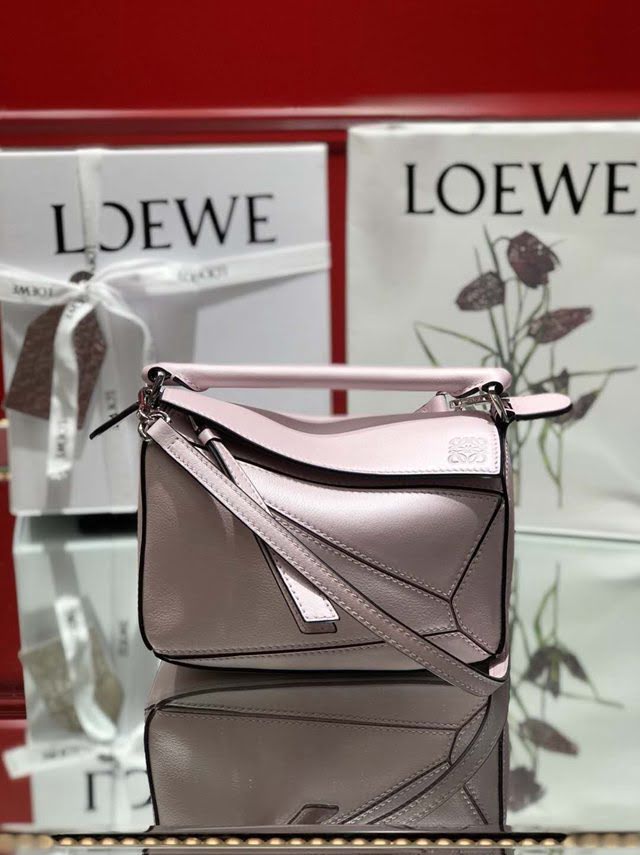 LOEWE爆款包包 羅意威迷你mini puzzle幾何拼接手提斜挎包 10173  tcl1155