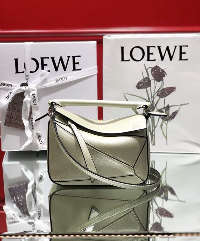 LOEWE爆款包包 羅意威迷你mini puzzle幾何拼接手提斜挎包 10173  tcl1156