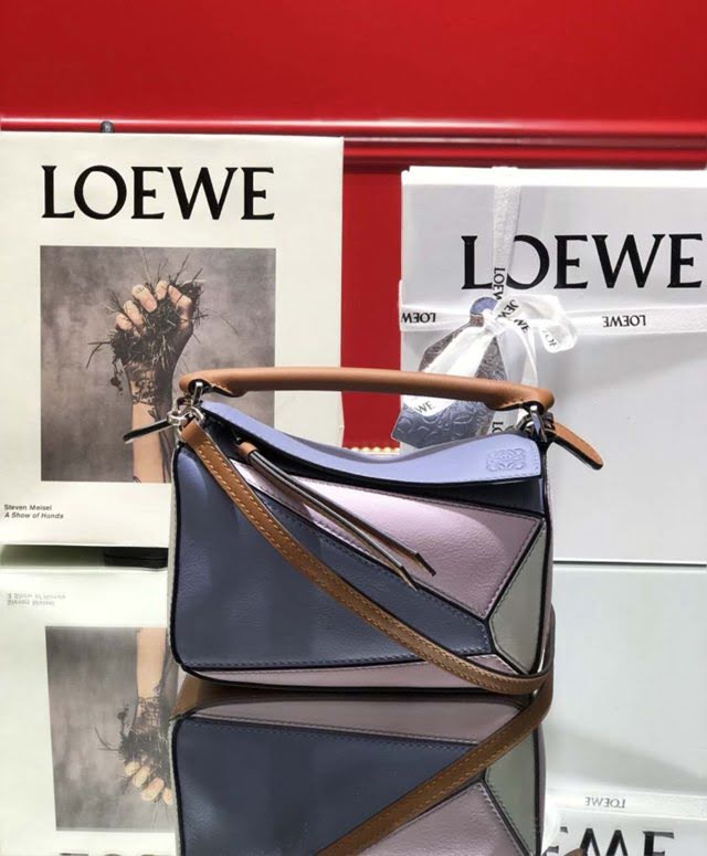 LOEWE爆款包包 羅意威迷你mini puzzle幾何拼接手提斜挎包 10173  tcl1159