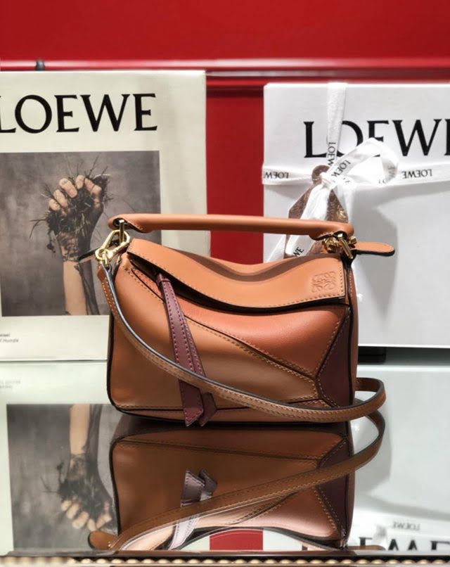 LOEWE爆款包包 羅意威迷你mini puzzle幾何拼接手提斜挎包 10173  tcl1161