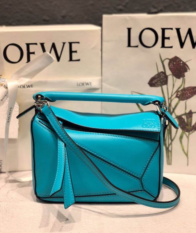 LOEWE爆款包包 羅意威迷你mini puzzle幾何拼接手提斜挎包 10173  tcl1169