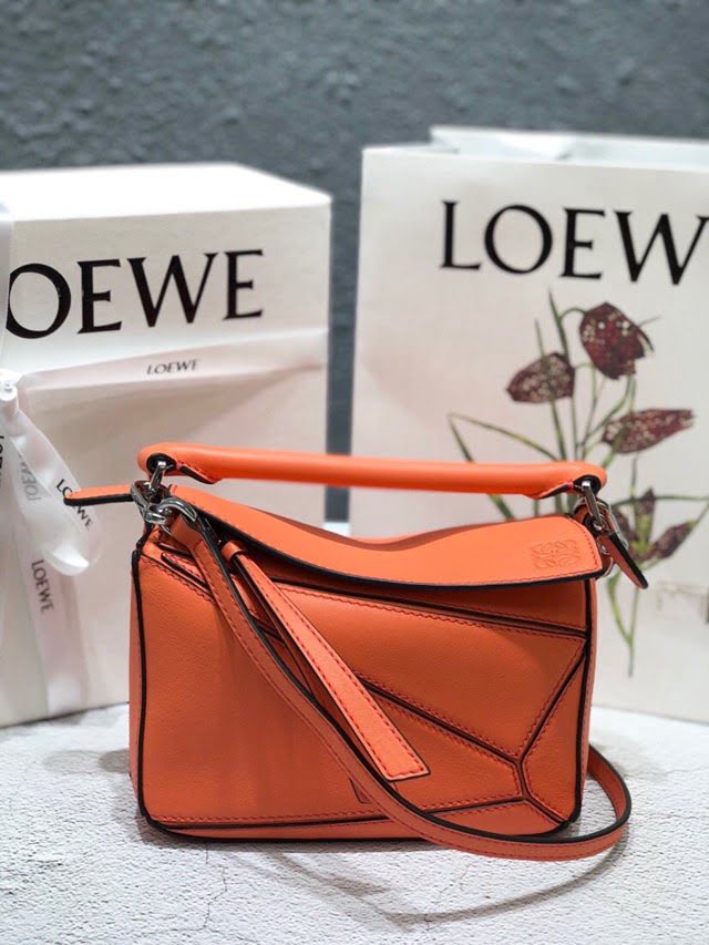 LOEWE爆款包包 羅意威迷你mini puzzle幾何拼接手提斜挎包 10173  tcl1174