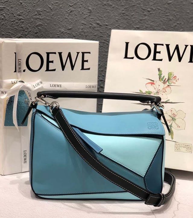 LOEWE經典爆款包包 羅意威小號Puzzle拼接手提斜挎包 10172  tcl1179