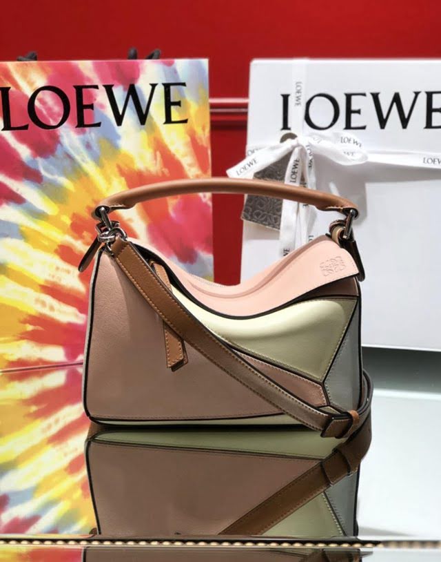 LOEWE經典爆款包包 羅意威小號Puzzle拼接手提斜挎包 10172  tcl1181