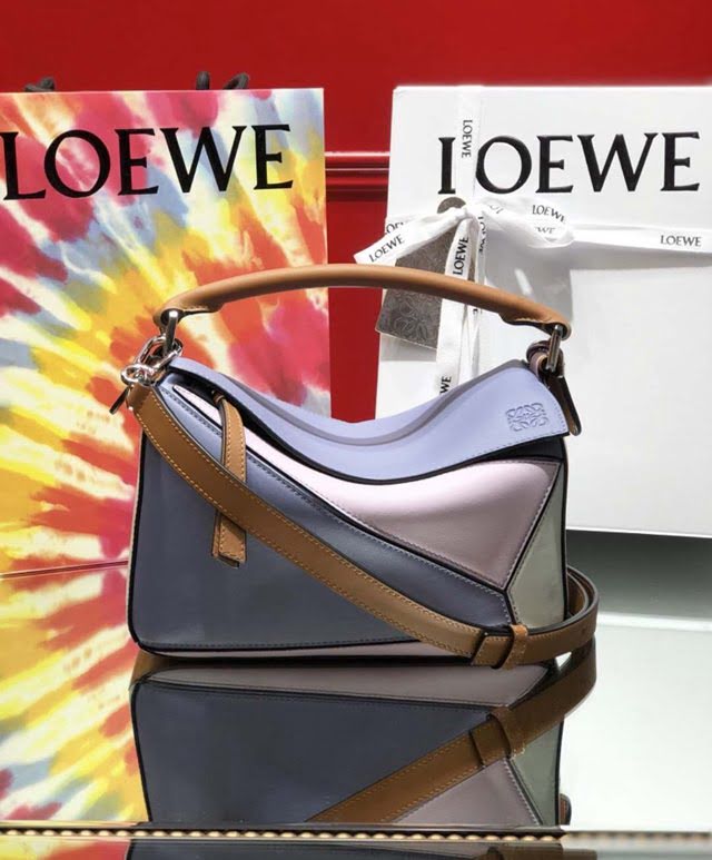 LOEWE經典爆款包包 羅意威小號Puzzle拼接手提斜挎包 10172  tcl1182