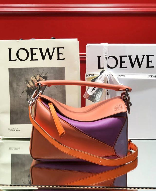 LOEWE經典爆款包包 羅意威小號Puzzle拼接手提斜挎包 10172  tcl1185