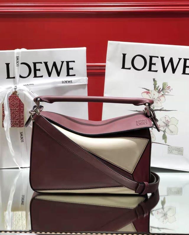 LOEWE經典爆款包包 羅意威小號Puzzle拼接手提斜挎包 10172  tcl1186