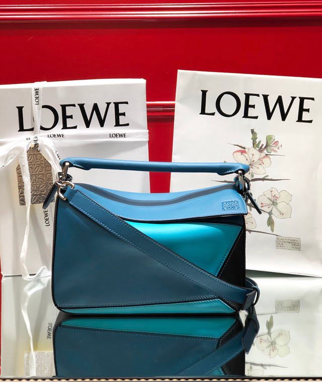 LOEWE經典爆款包包 羅意威小號Puzzle拼接手提斜挎包 10172  tcl1188