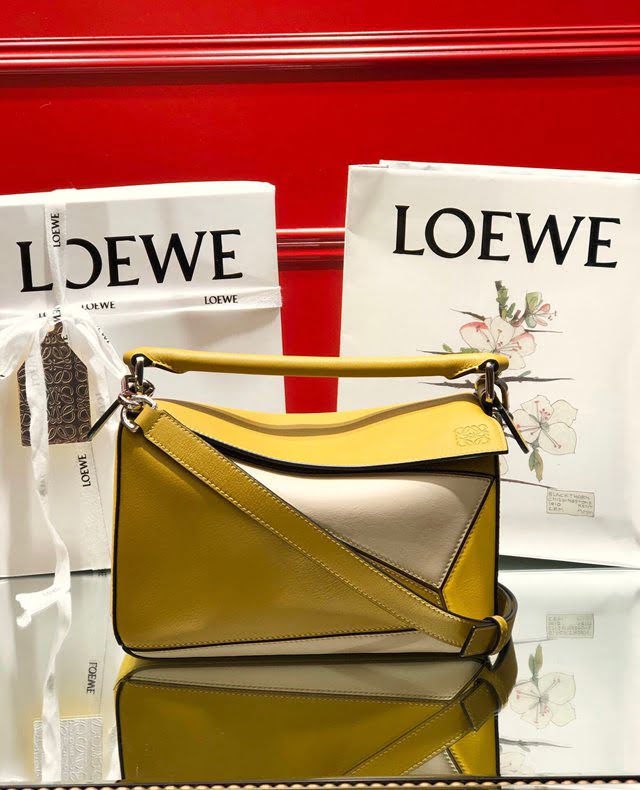 LOEWE經典爆款包包 羅意威小號Puzzle拼接手提斜挎包 10172  tcl1189