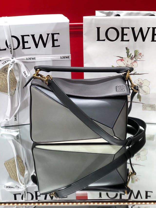 LOEWE經典爆款包包 羅意威小號Puzzle拼接手提斜挎包 10172  tcl1191