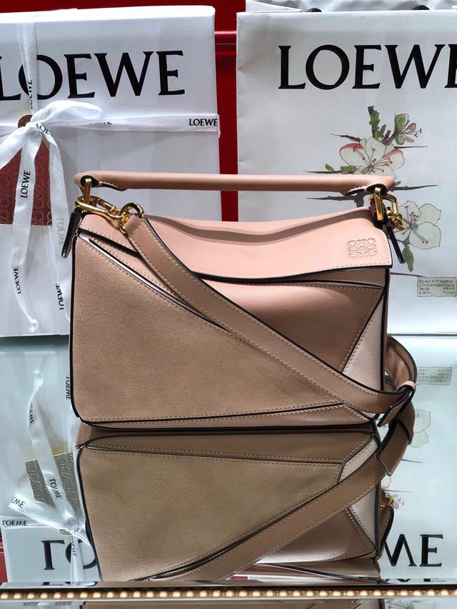 LOEWE經典爆款包包 羅意威小號Puzzle拼接手提斜挎包 10172  tcl1194