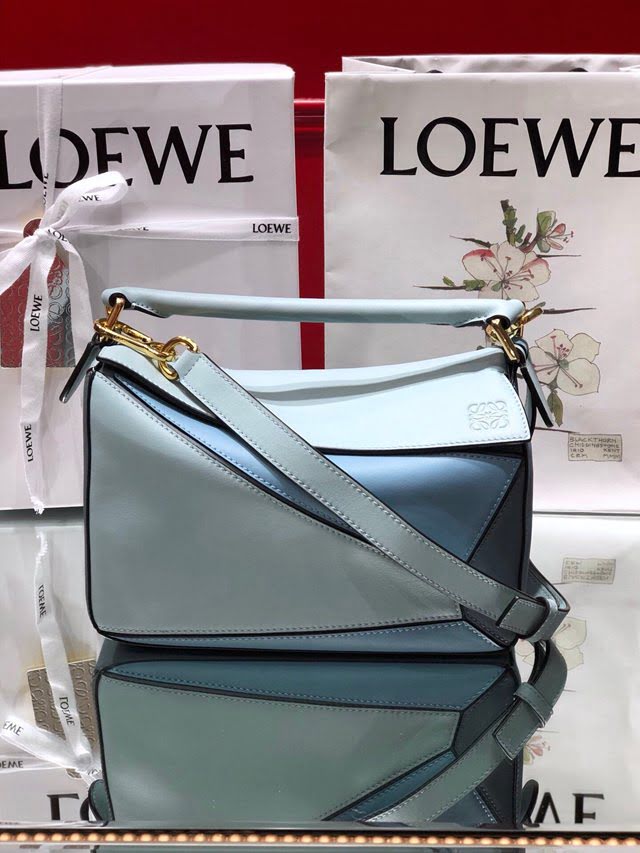 LOEWE經典爆款包包 羅意威小號Puzzle拼接手提斜挎包 10172  tcl1195