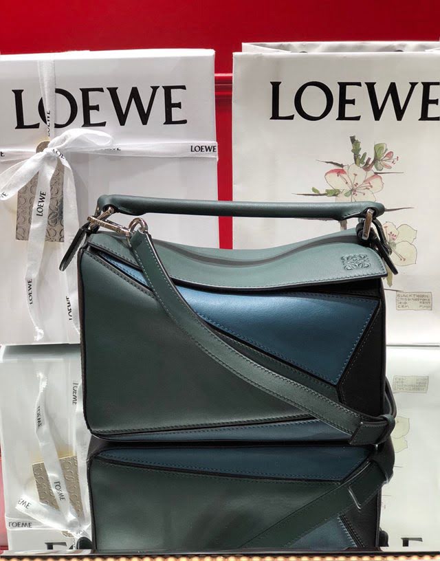 LOEWE經典爆款包包 羅意威小號Puzzle拼接手提斜挎包 10172  tcl1196