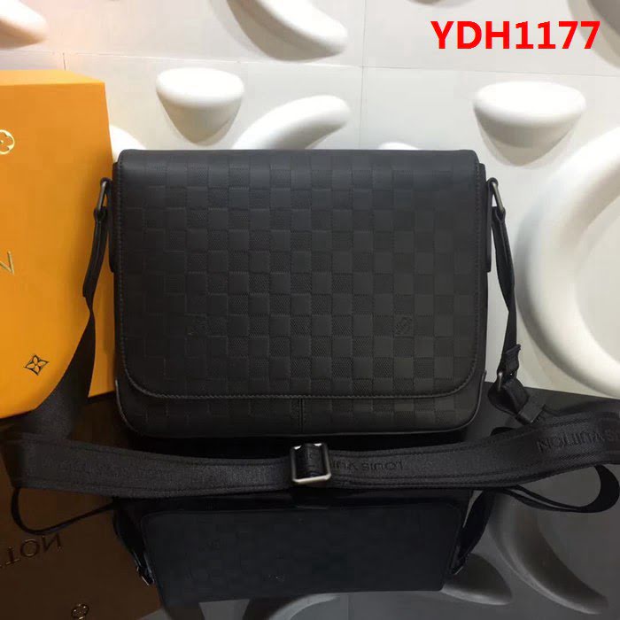 路易威登LV頂級原單N41286 Damier Infini 皮革單肩斜挎郵差包 YDH1177