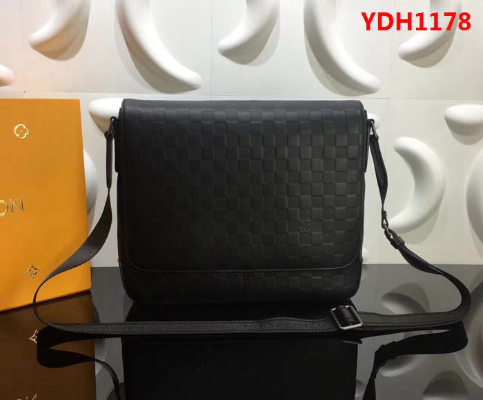 路易威登LV頂級原單 N41284Damier Infini 皮革單肩斜挎郵差包 YDH1178