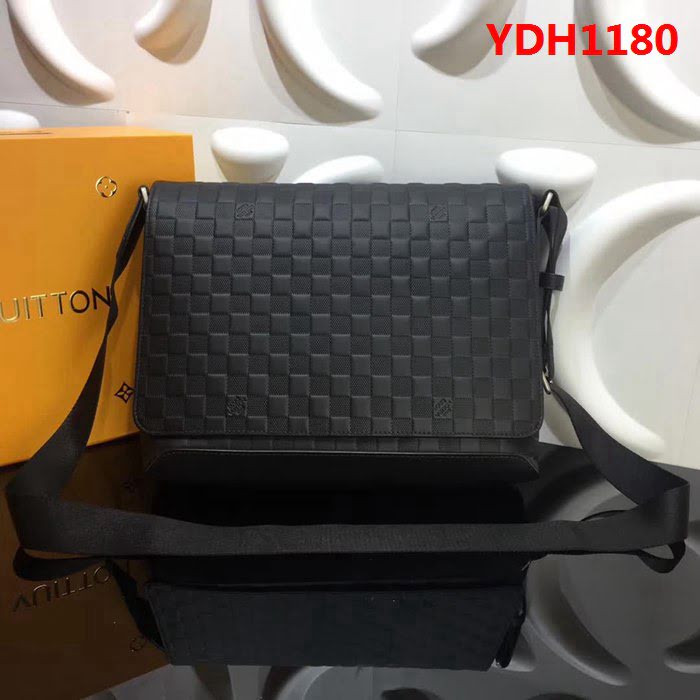 路易威登LV頂級原單N41038 高仿LV信使包 Damier Infini皮革面料 YDH1180