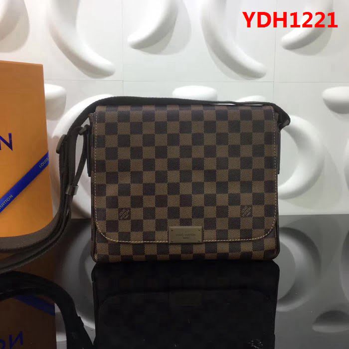 路易威登LV頂級原單N41213DISTRICT小號男士斜跨包 奢華的 Damier Ebène帆布面料 YDH1221