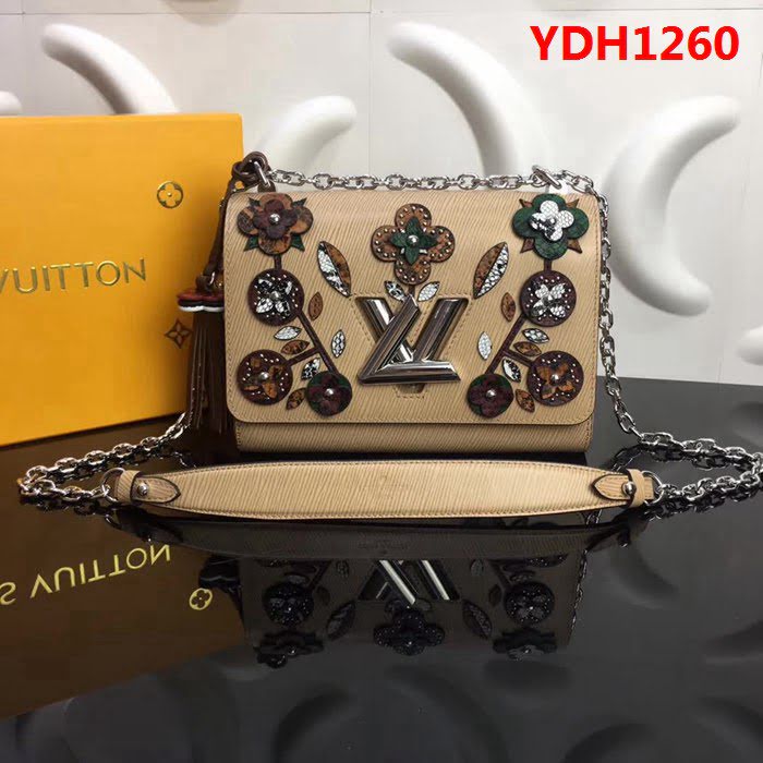 路易威登LV頂級原單M53524 LV銀色扭鎖肩帶鏈條包 YDH1260