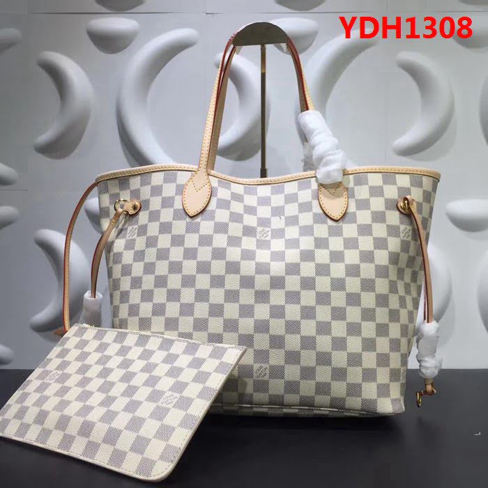 路易威登LV頂級原單M40995白格 Neverfull 經典手袋 YDH1308