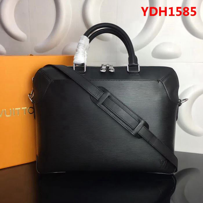 路易威登LV頂級原單M51689 Oliver BRIEFCASE 公事包 暗黑色Epi牛皮 牛皮飾邊 YDH1585