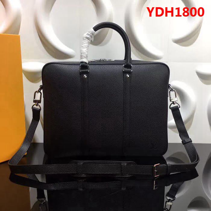 路易威登LV頂級原單 N41478 荔枝紋 Taurillon小牛皮Porte-Documents Voyage小號公事包 YDH1800