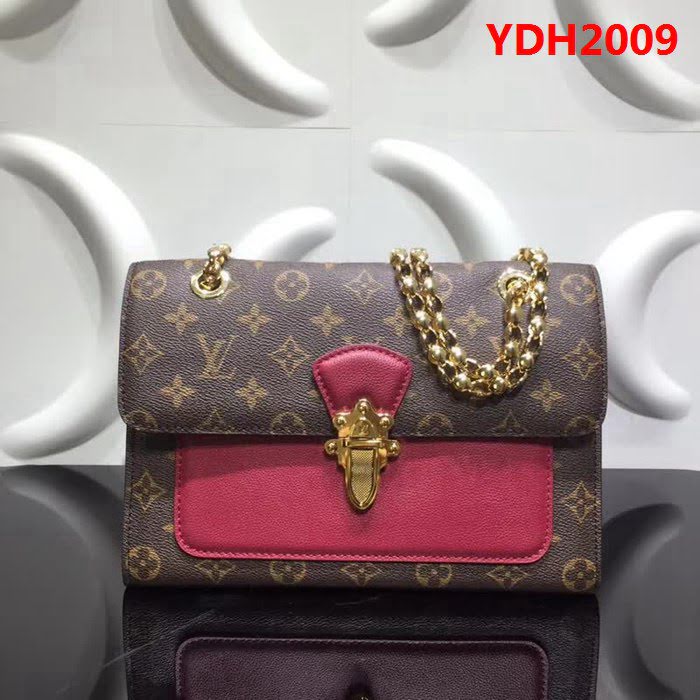 路易威登LV頂級原單M41731Monogram帆布和小牛皮 鏈條百搭時尚包 YDH2009