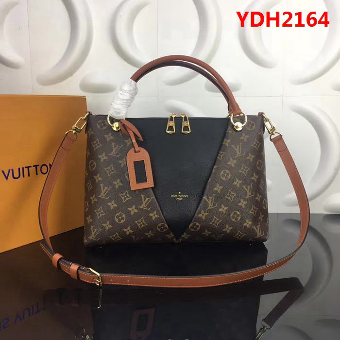 路易威登LV頂級原單 M43951牛皮V形V Tote MM手提肩背包 YDH2164