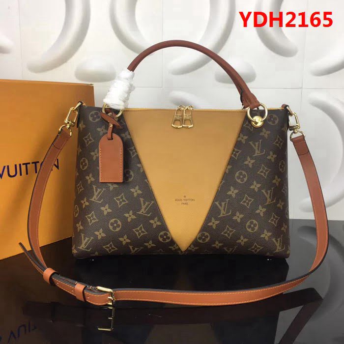 路易威登LV頂級原單 M43951牛皮V形V Tote MM手提肩背包 YDH2165